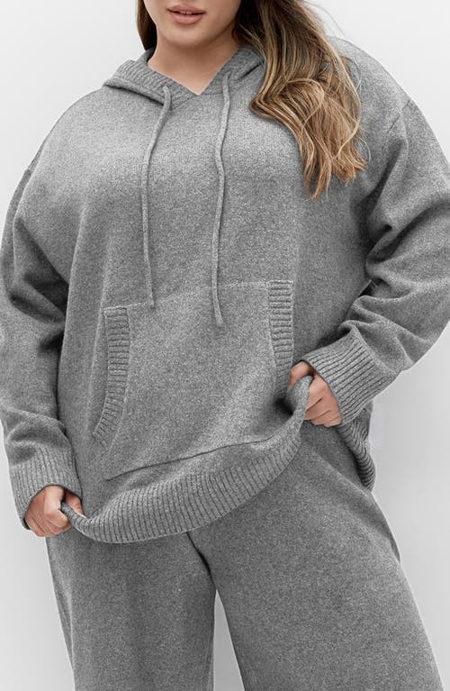 City Chic Ally Sweater Hoodie In Gray
