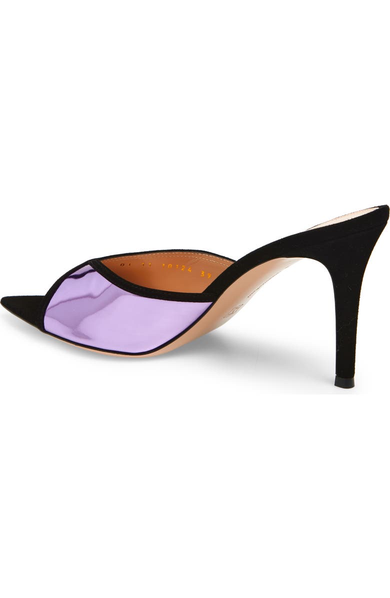 Gianvito Rossi Pointed Toe Sandal, Alternate, color, Black Bloom Freesia