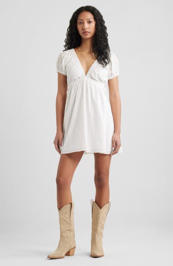 Bp. Cotton Eyelet Embroidered Dress In White