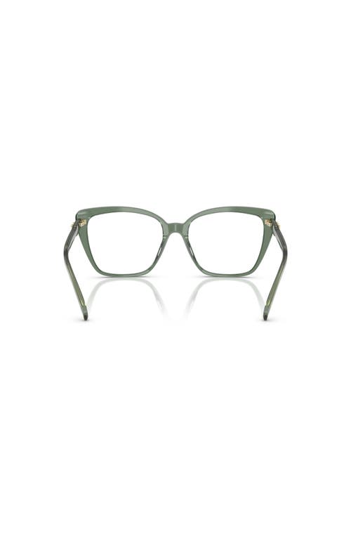 Michael Kors 55mm Square Optical Glasses In Green