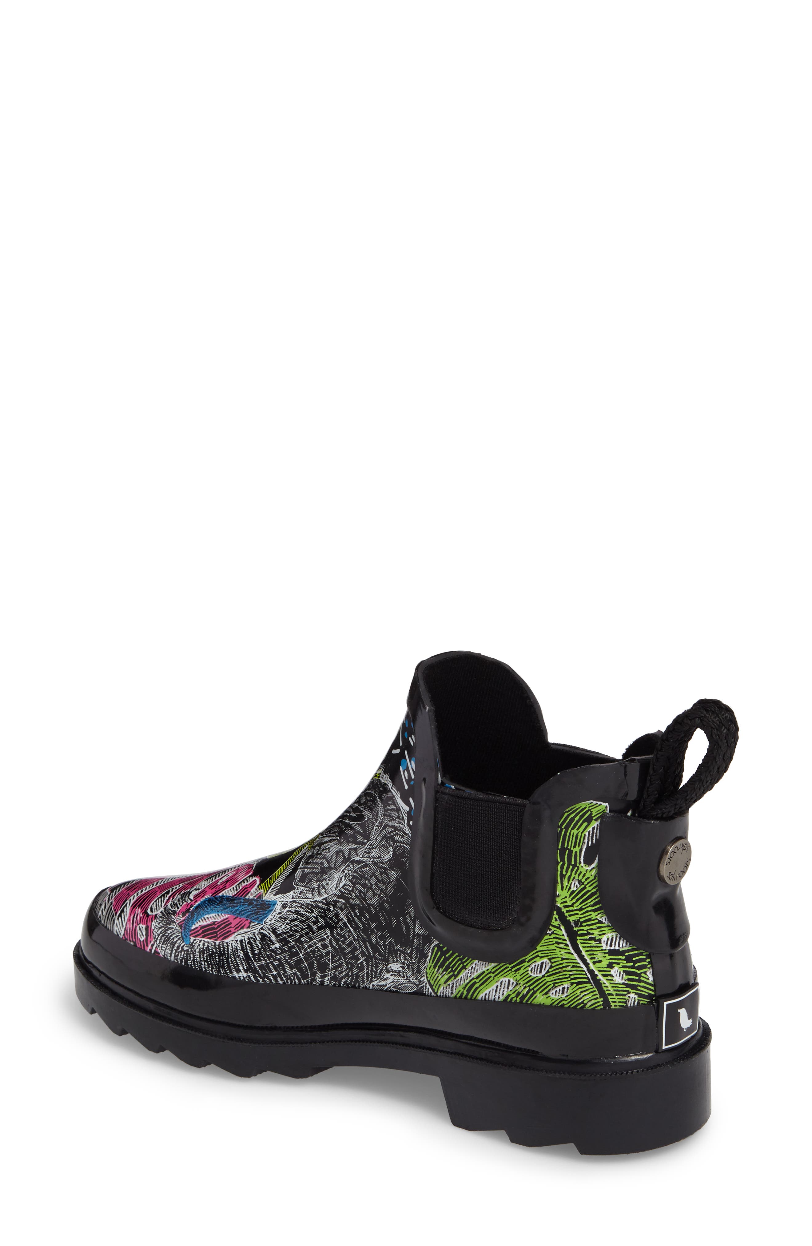 Rhyme Waterproof Rain Boot, Alternate, color, BLACK WILD LIFE