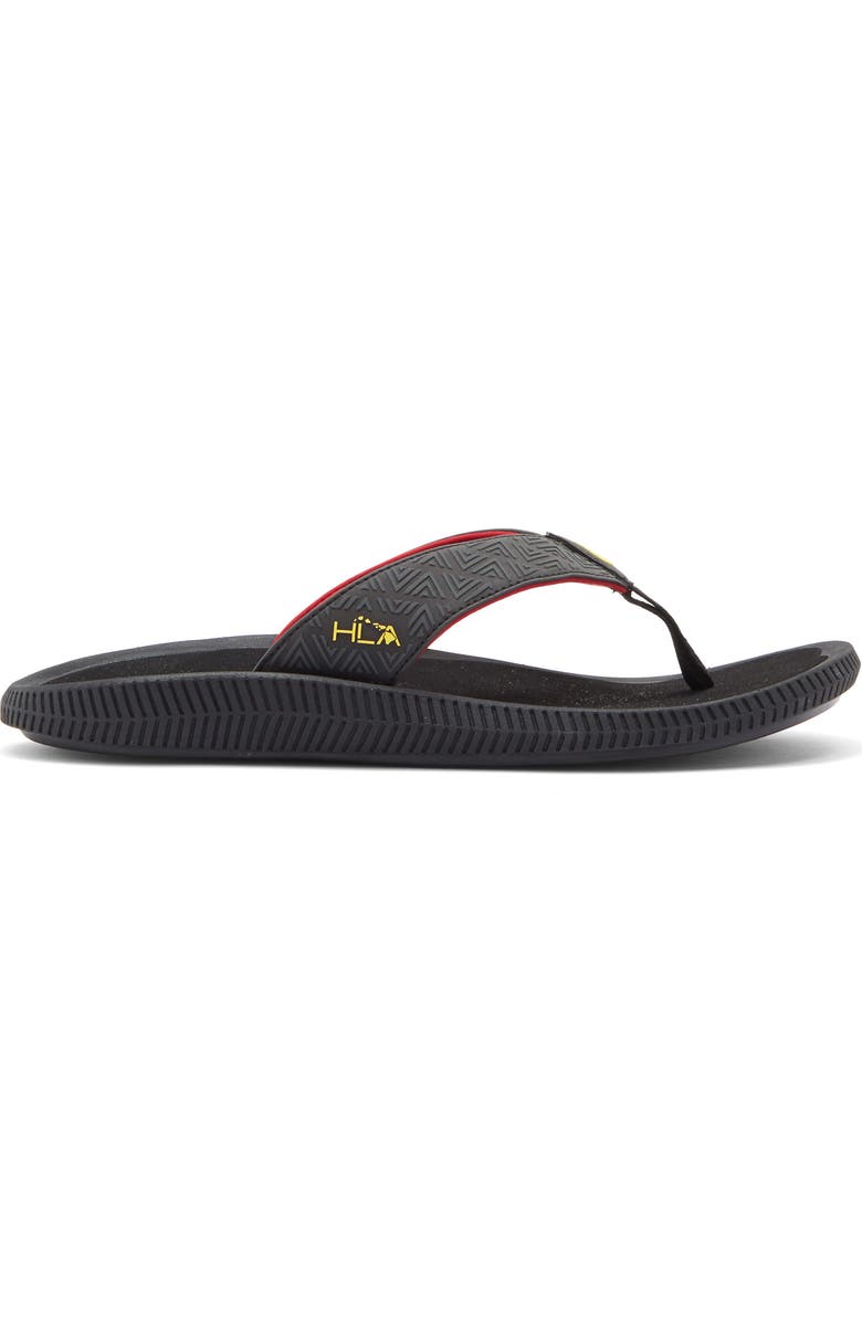 OluKai Ulele Flip Flop, Alternate, color, Black/ Hot Lava