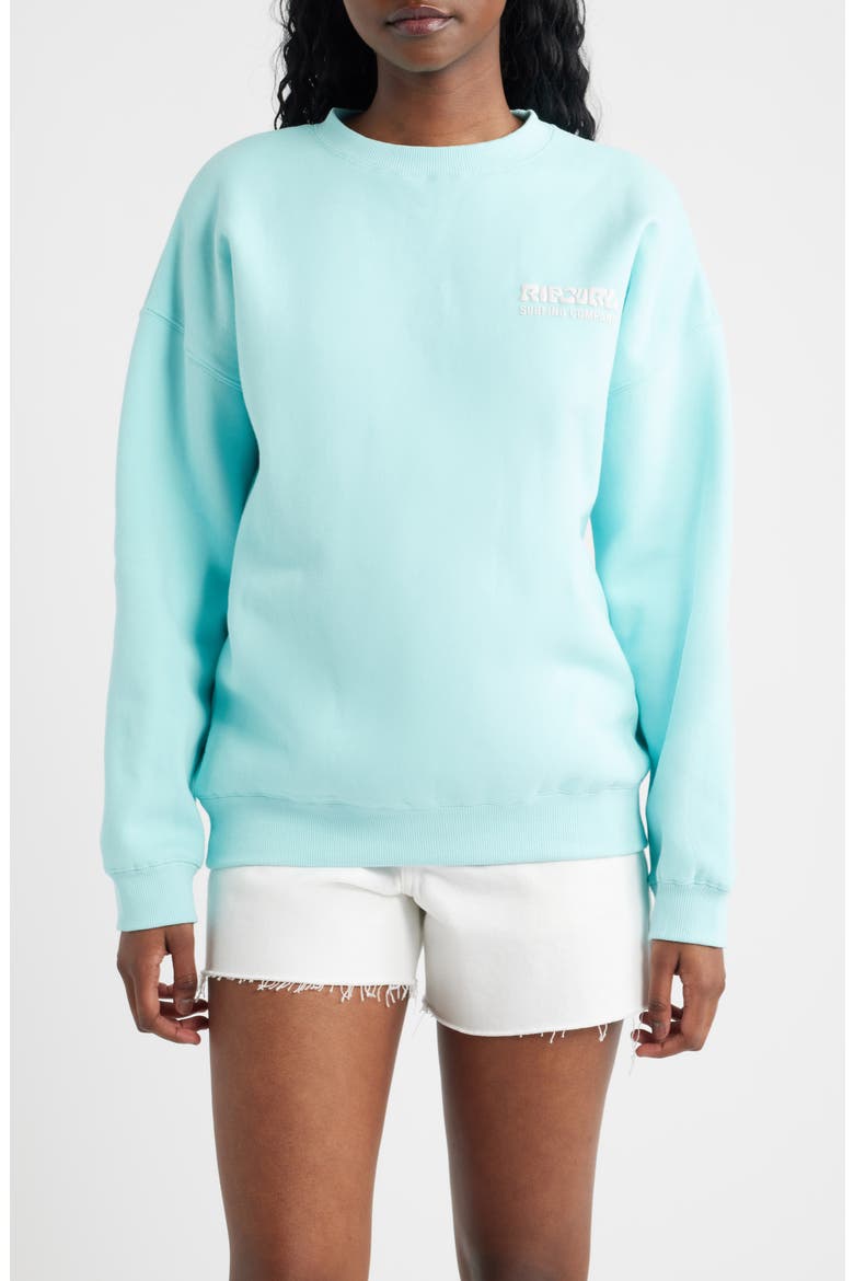 Surf Puff Logo Sweatshirt, Main, color, LIGHT SEA BLUE