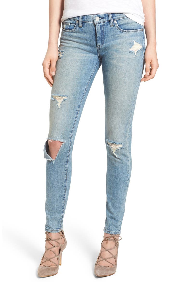 'Skinny Dipper' Distressed Skinny Jeans, Main, color, SKINNY DIPPER