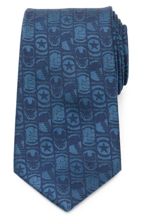x Marvel Avengers Medallion Silk Blend Tie