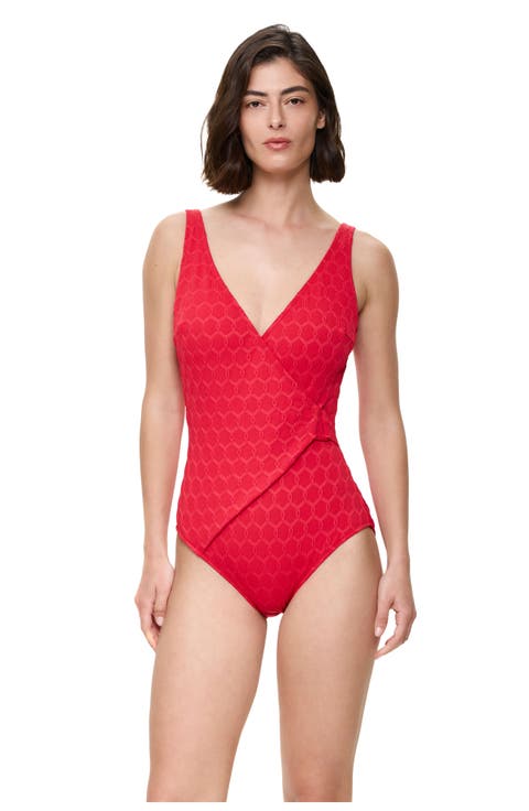 Chained Reaction Textured Surplice One Piece