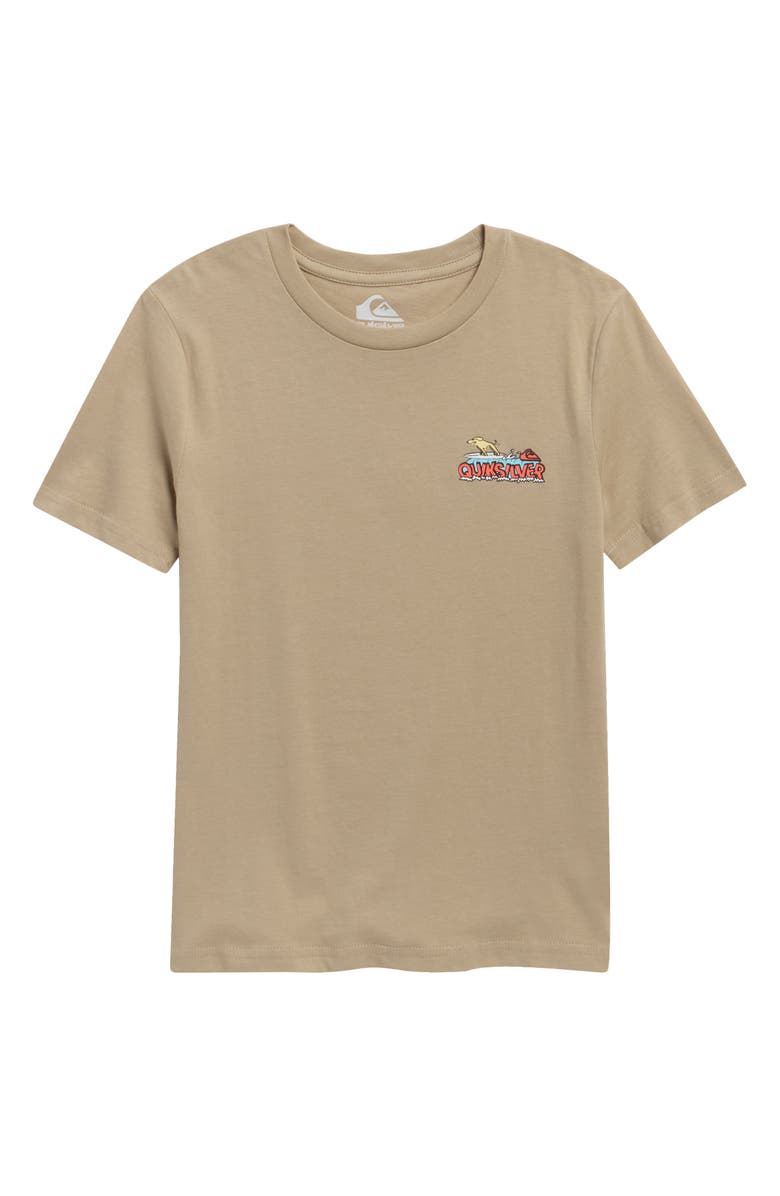 Quiksilver Kids' Dog Wave Graphic Cotton T-Shirt, Main, color, Seneca Rock