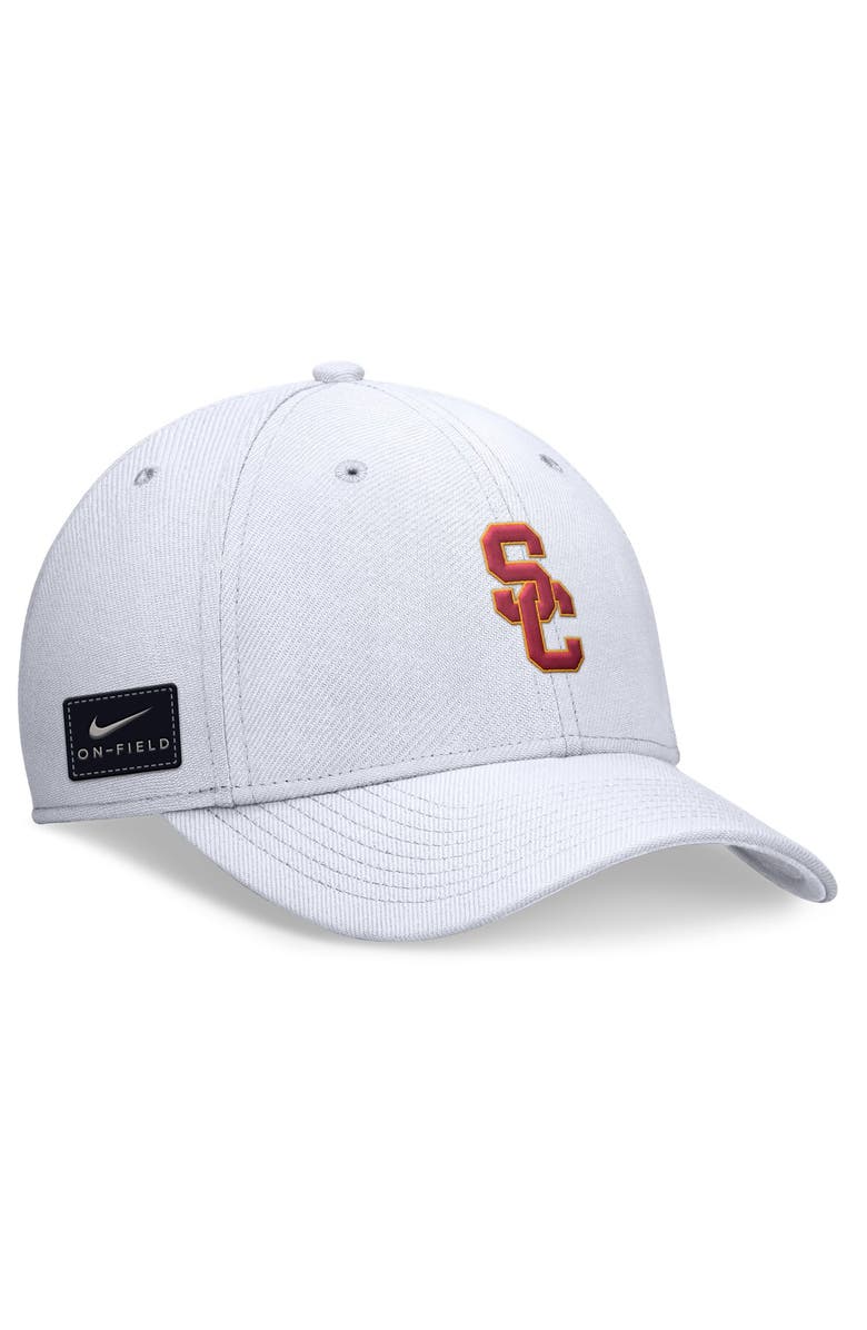 Nike Men's Nike White USC Trojans 2024 On-Field Swoosh Flex Hat, Alternate, color,