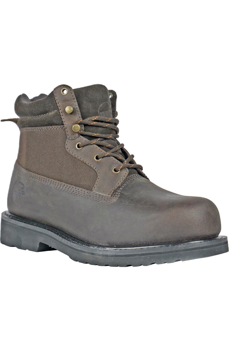 Hoss Boot Company HOSS Scout Steel Toe Work Boot, Main, color, Brown