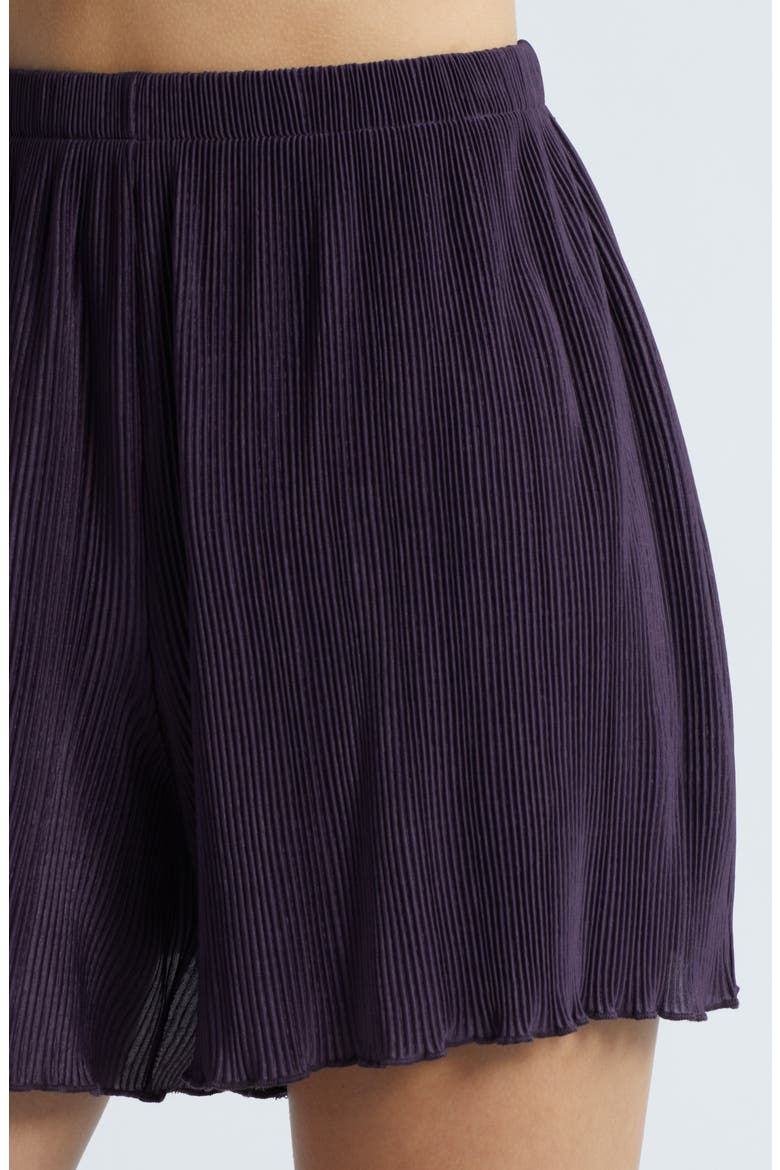 Plissé Short Pajamas, Alternate, color, PURPLE NIGHT