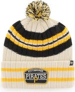 '47 Men's '47 Natural Pittsburgh Pirates Home Patch Cuffed Knit Hat with Pom