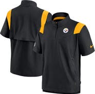 Nike Men's Nike Black Pittsburgh Steelers Sideline Coaches Chevron Lockup Pullover Top