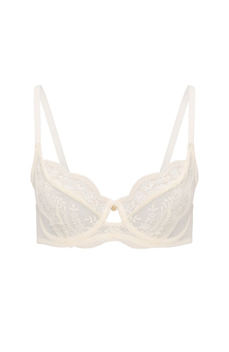Adore Me Elea Unlined Full Coverage Bra, Alternate, color, White