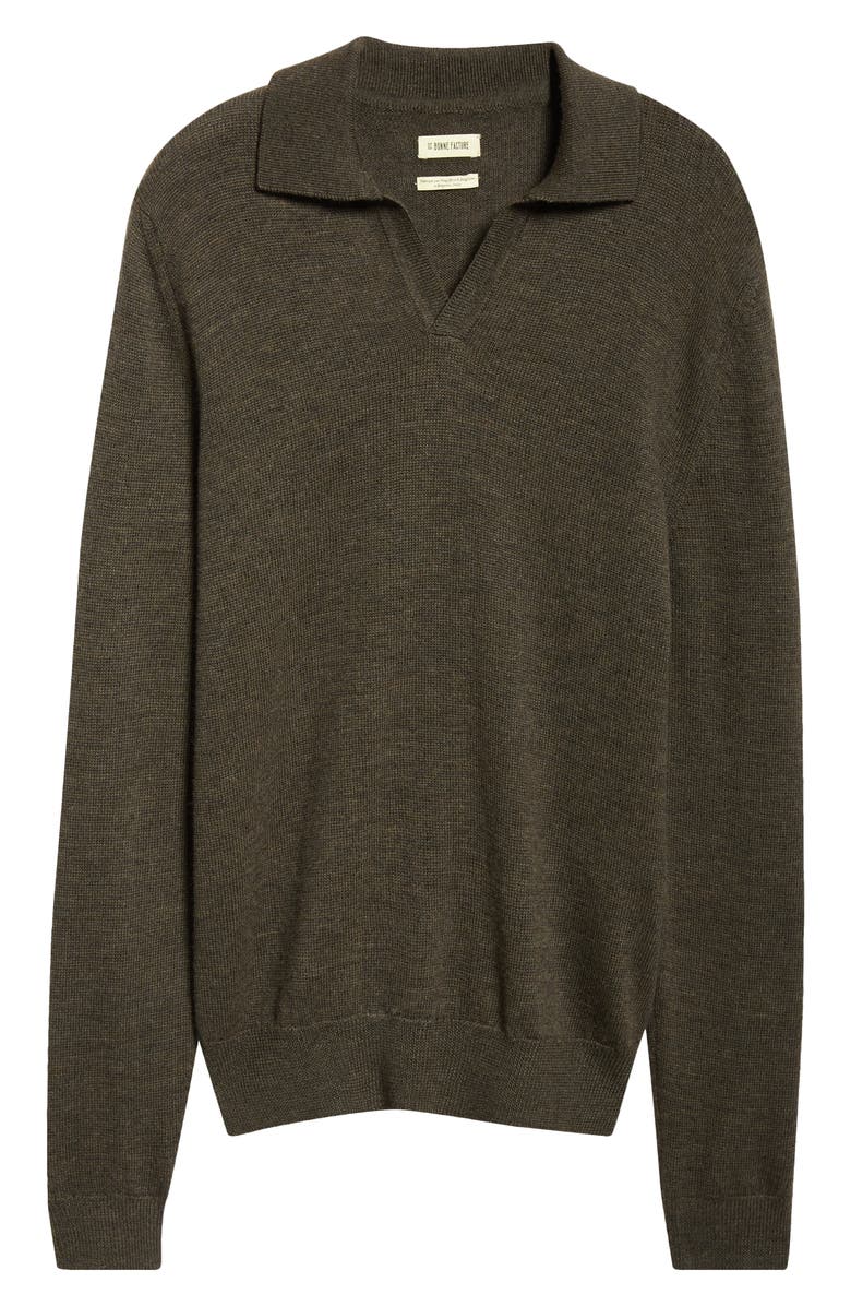 De Bonne Facture Wool Polo Sweater, Main, color, 