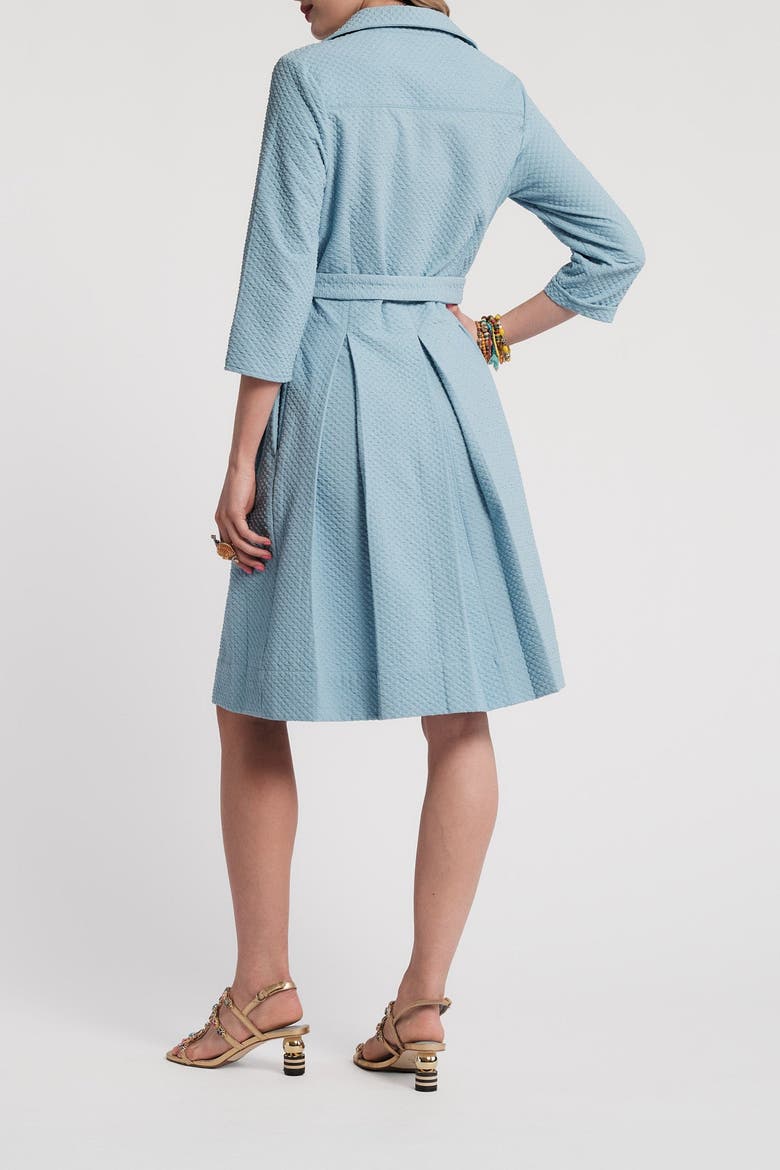 Bellini Dress Waffle Weave Textured Poly, Alternate, color, Air Blue