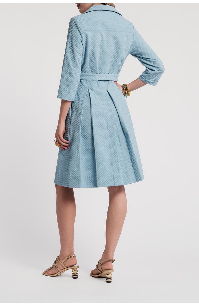 Frances Valentine Bellini Dress Waffle Weave Textured Poly, Alternate, color, Air Blue
