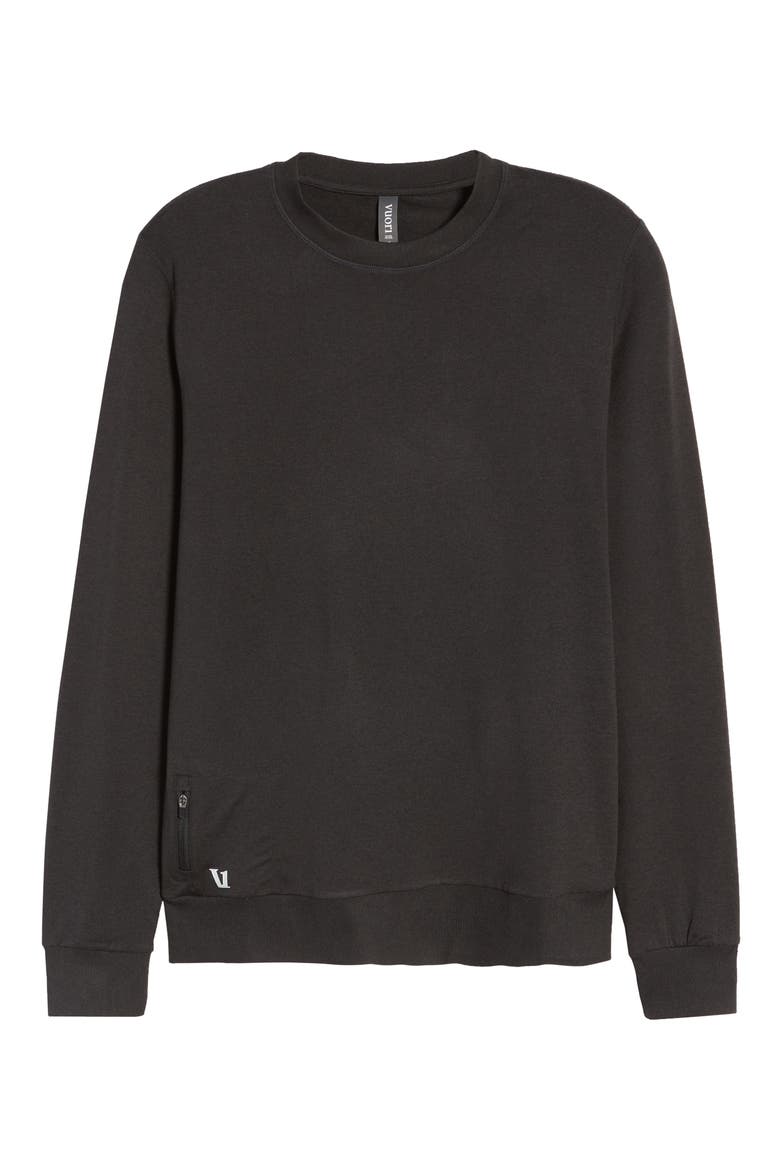 Ponto Performance Crew Pullover, Alternate, color, BLACK HEATHER