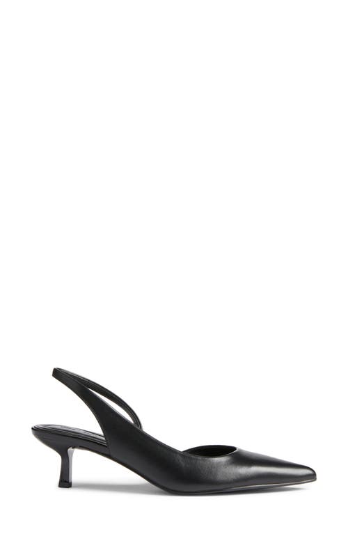 Open Edit Corina Slingback Half D'orsay Pointed Toe Kitten Heel Pump In Black