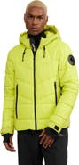 Pajar Thebe Mixed Media Ski Jacket with Fixed Hood