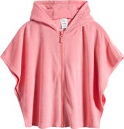 OTTER AVENUE Kids' Cotton Blend Hooded Towel Poncho