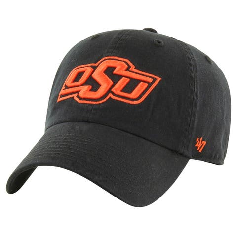 Men's '47 Black Oklahoma State Cowboys Vintage Clean Up Adjustable Hat