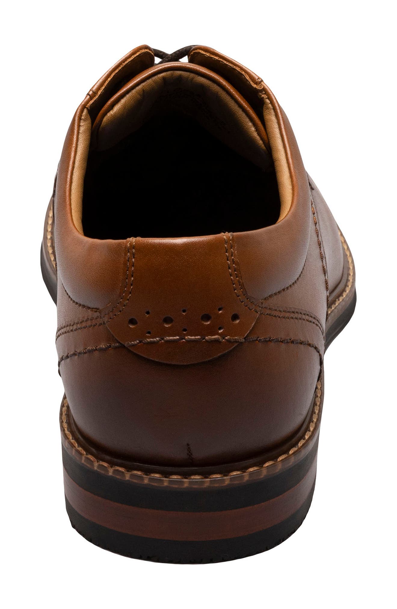 Calderone Plain Toe Derby - Wide Width Available, Alternate, color, COGNAC