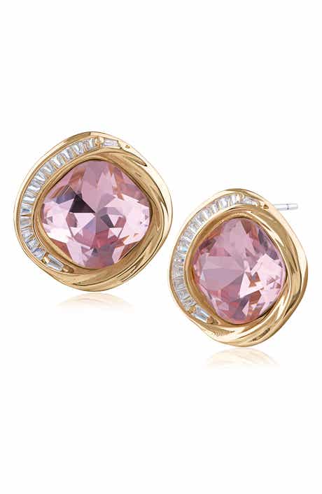 JARDIN Crystal Halo Stud Earrings