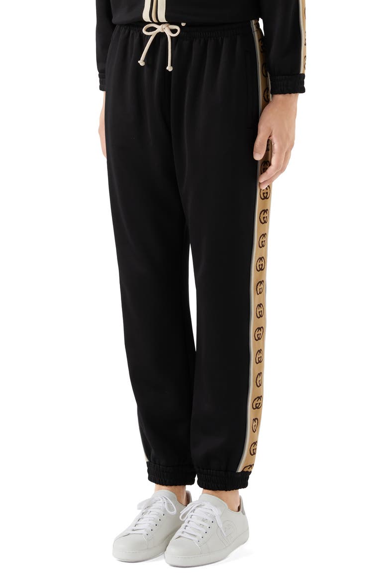 Loose Technical Jersey Jogging Pants, Main, color, BLACK