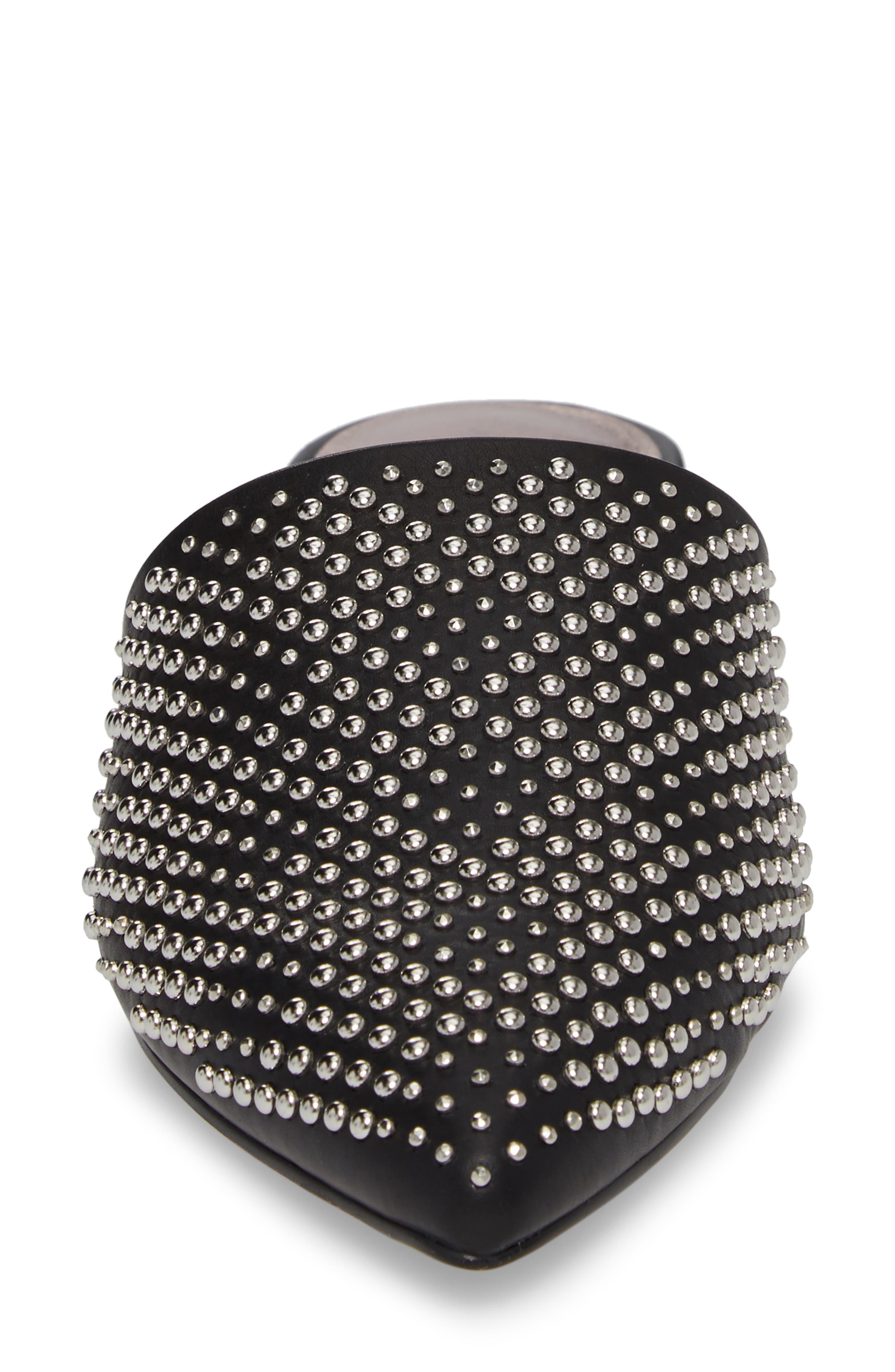 Elvah Studded Mule, Alternate, color, BLACK LEATHER