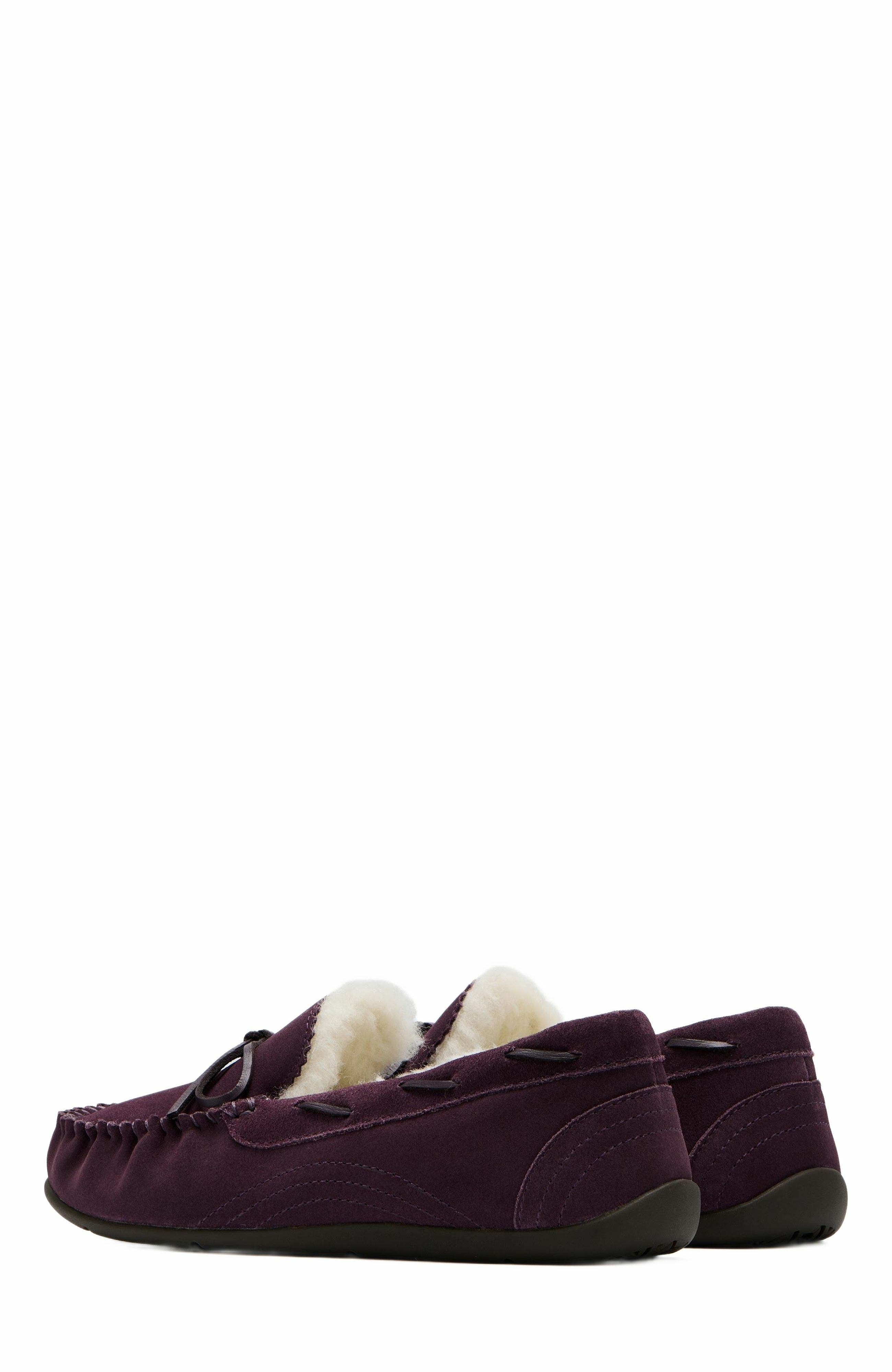 Amble Bow Slipper, Alternate, color, Dark Purple - Regular