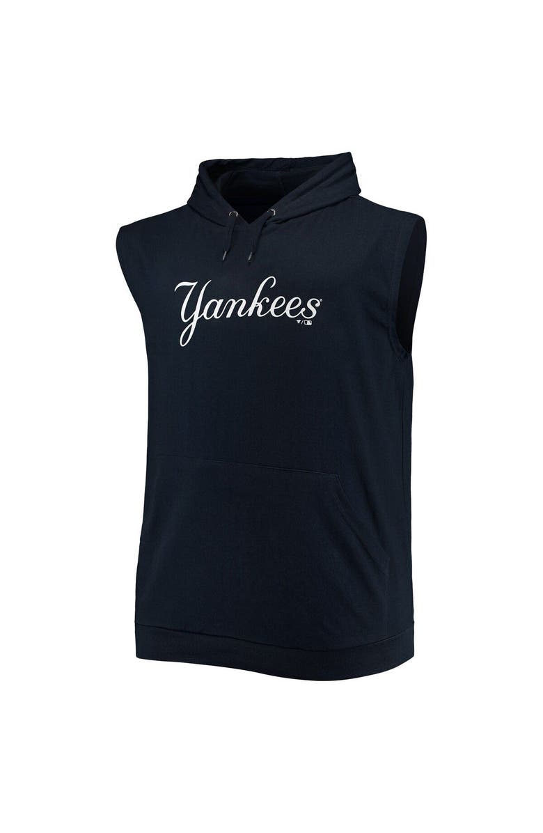 PROFILE Men's Navy New York Yankees Jersey Muscle Sleeveless Pullover Hoodie, Alternate, color, 