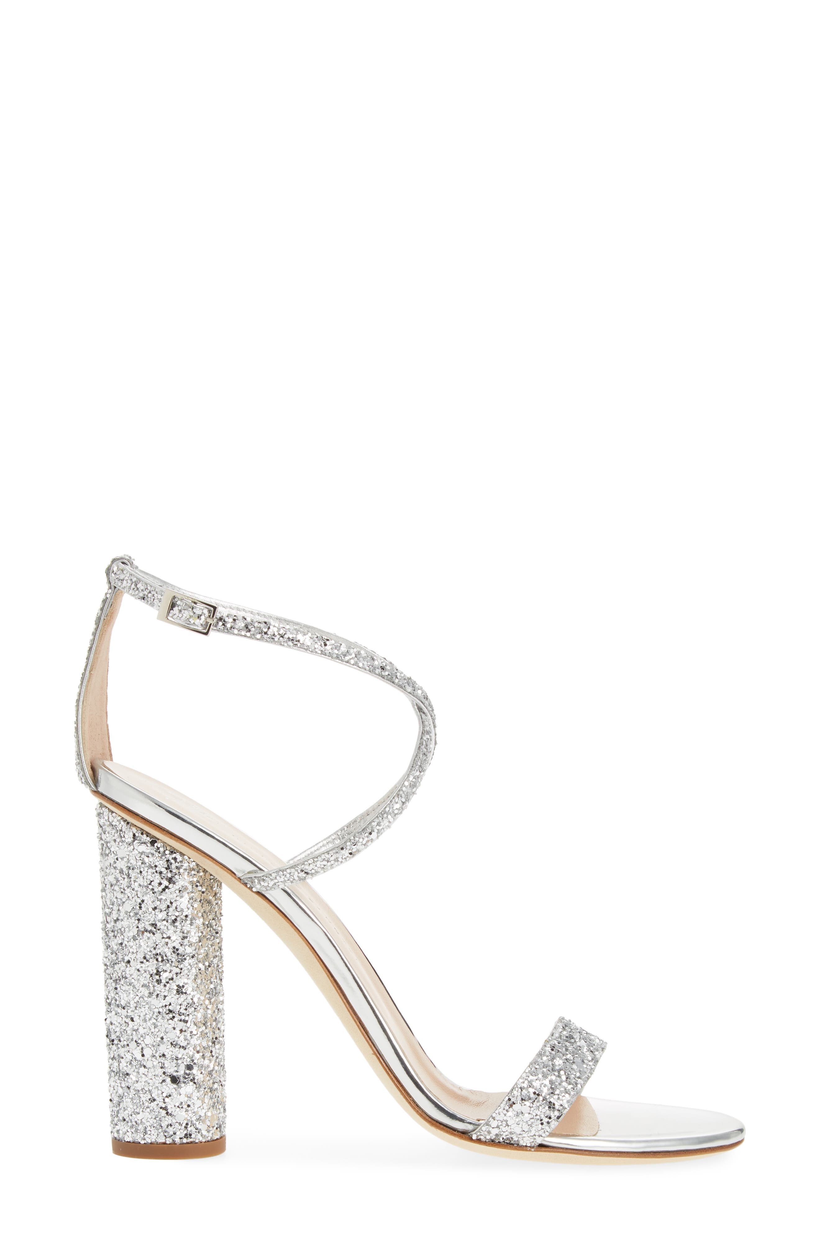 Giuseppe Zanotti Glitter Heel Sandal, Alternate, color, 