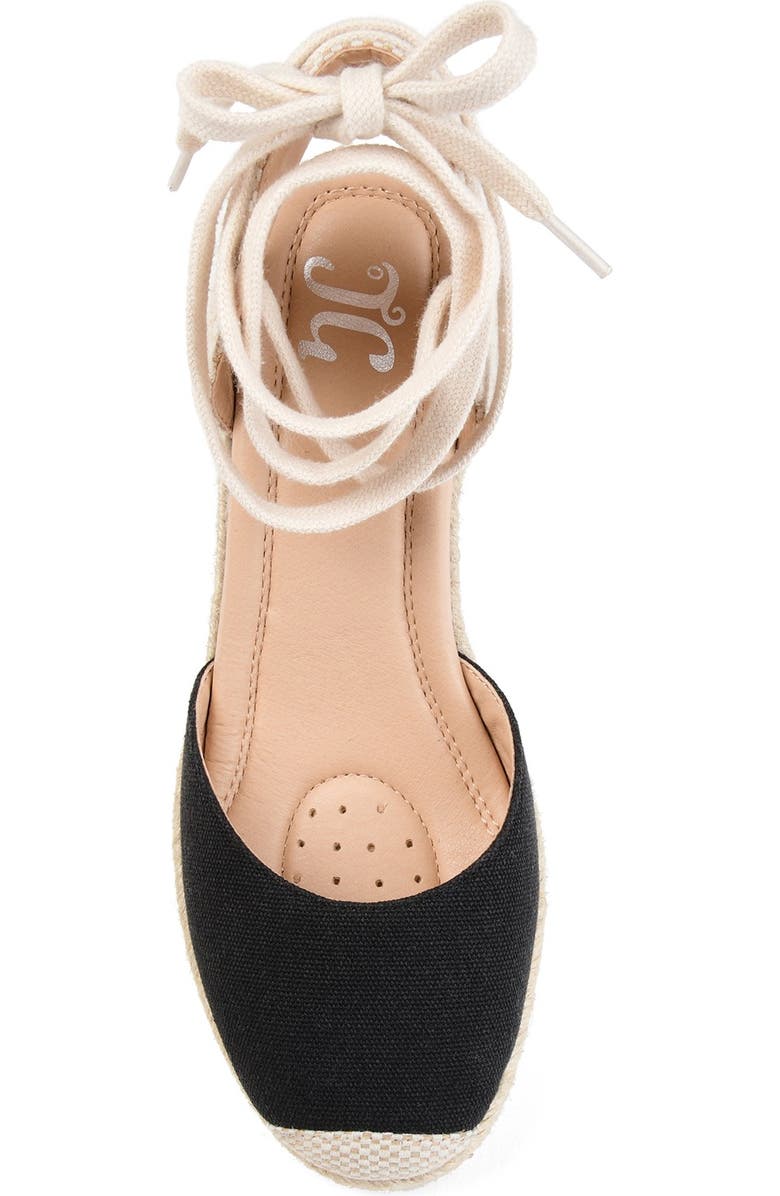 Journee Collection JOURNEE Monte Wedge Espadrille, Alternate, color, Black