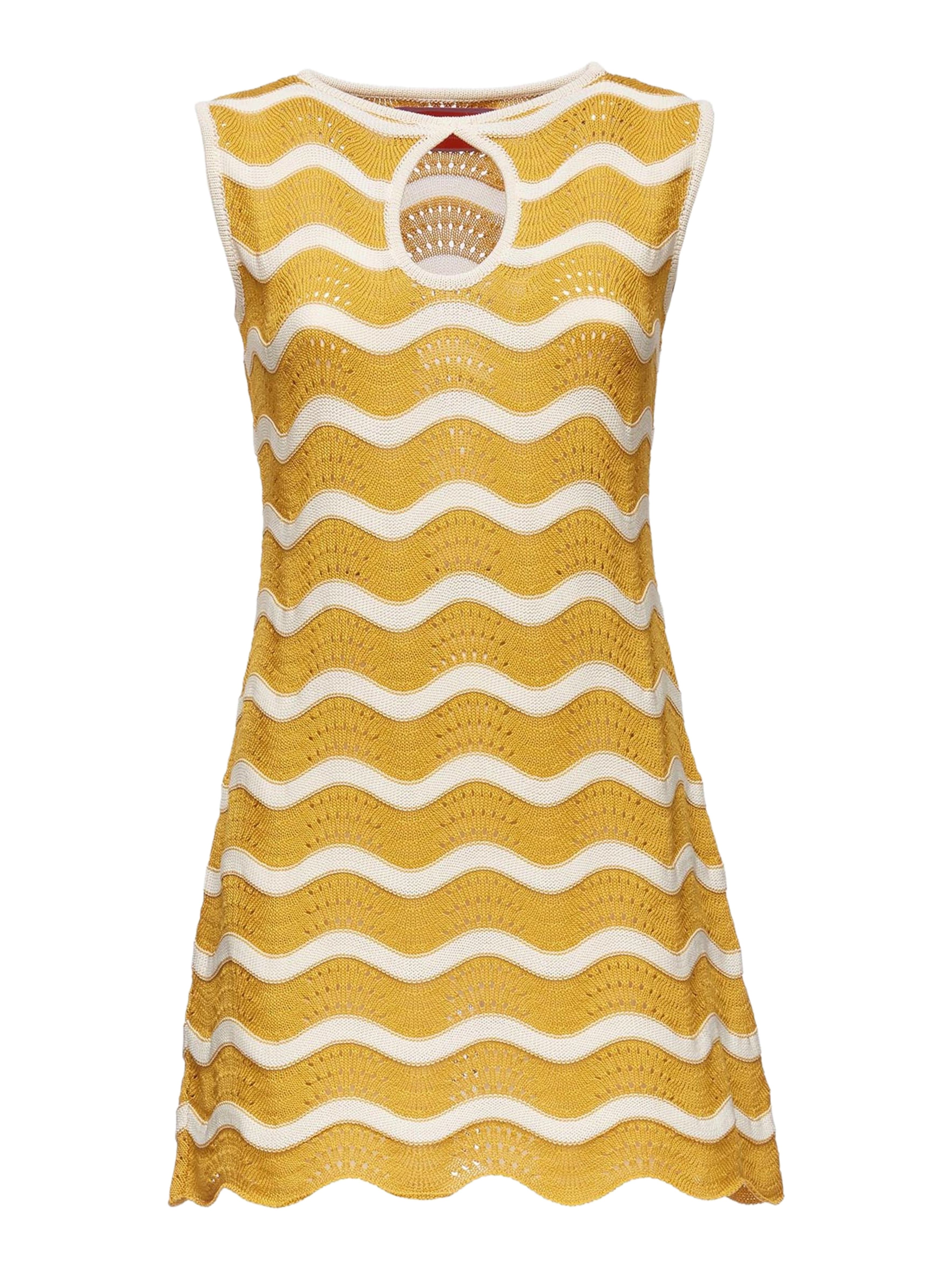 Wavy Mini Dress Avorio / Giallo - image 2