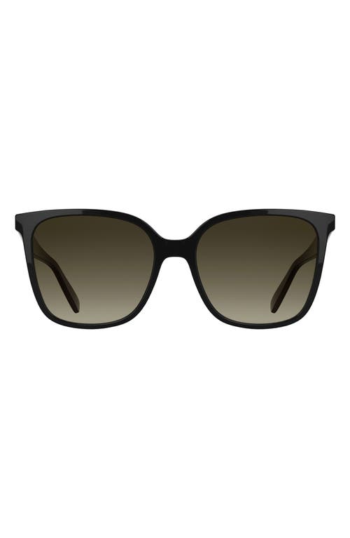 Longchamp Le Pliage 55mm Gradient Modified Rectangular Sunglasses In Black