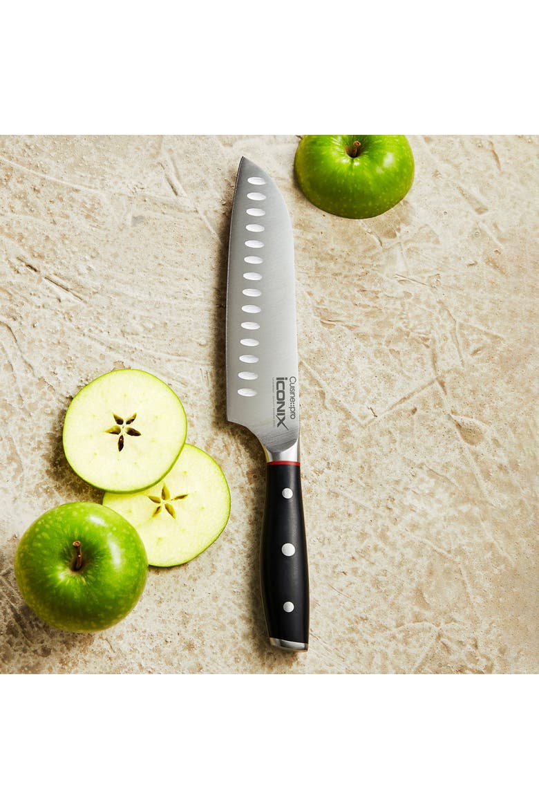 iconiX® 7" Santoku, Alternate, color, Black