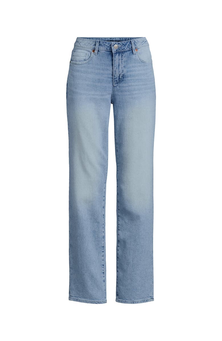 Lands' End Plus Size Denim Mid Rise Boyfriend Jeans, Alternate, color, 