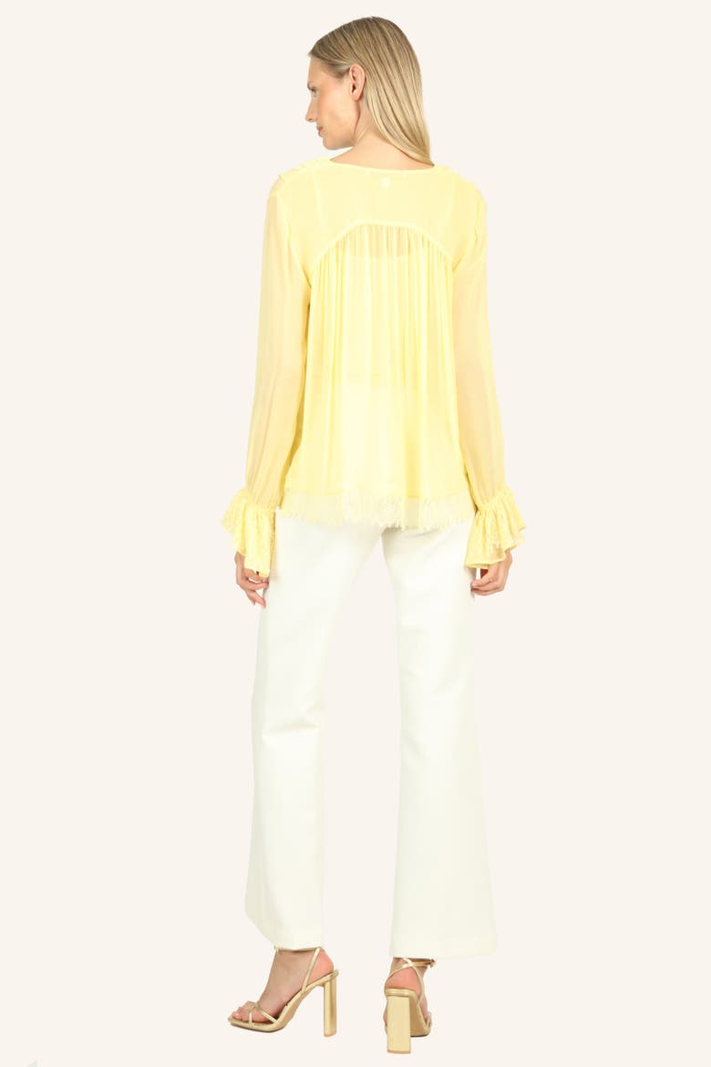 Davina Blouse, Alternate, color, LEMON SORBET