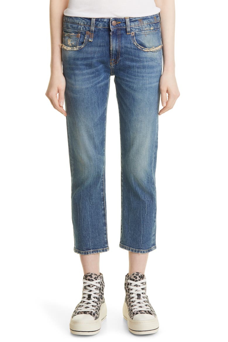 Straight Leg Boy Jeans, Main, color, KELLY STRETCH