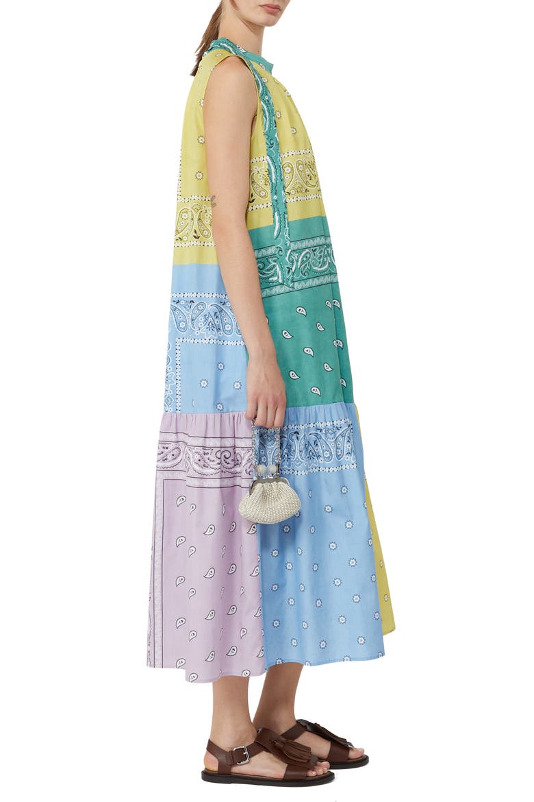 Regno Bandana Print Cotton Dress, Alternate, color, MULTICOLOUR