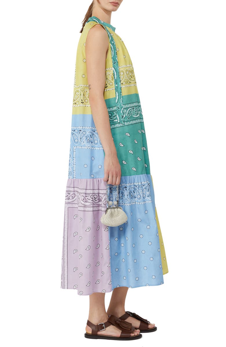 Weekend Max Mara Regno Bandana Print Cotton Dress, Alternate, color, Multicolour