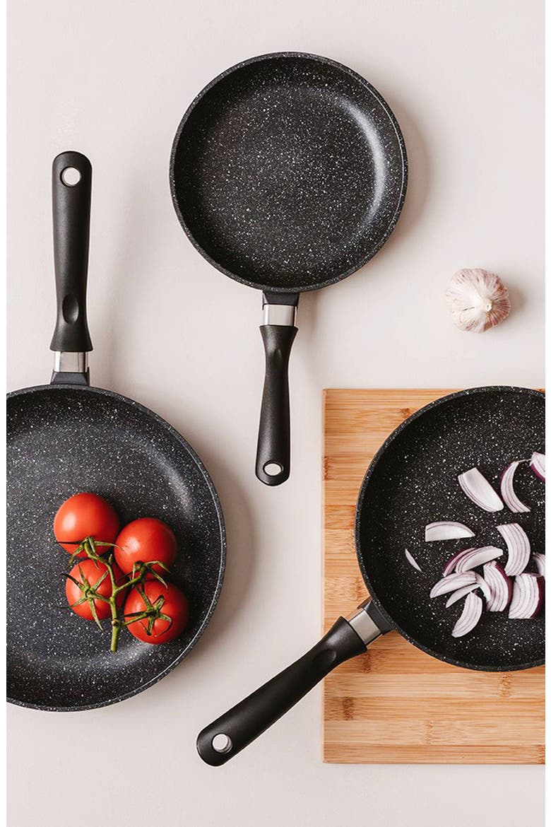 STONE™ 8" Frypan, Alternate, color, BLACK