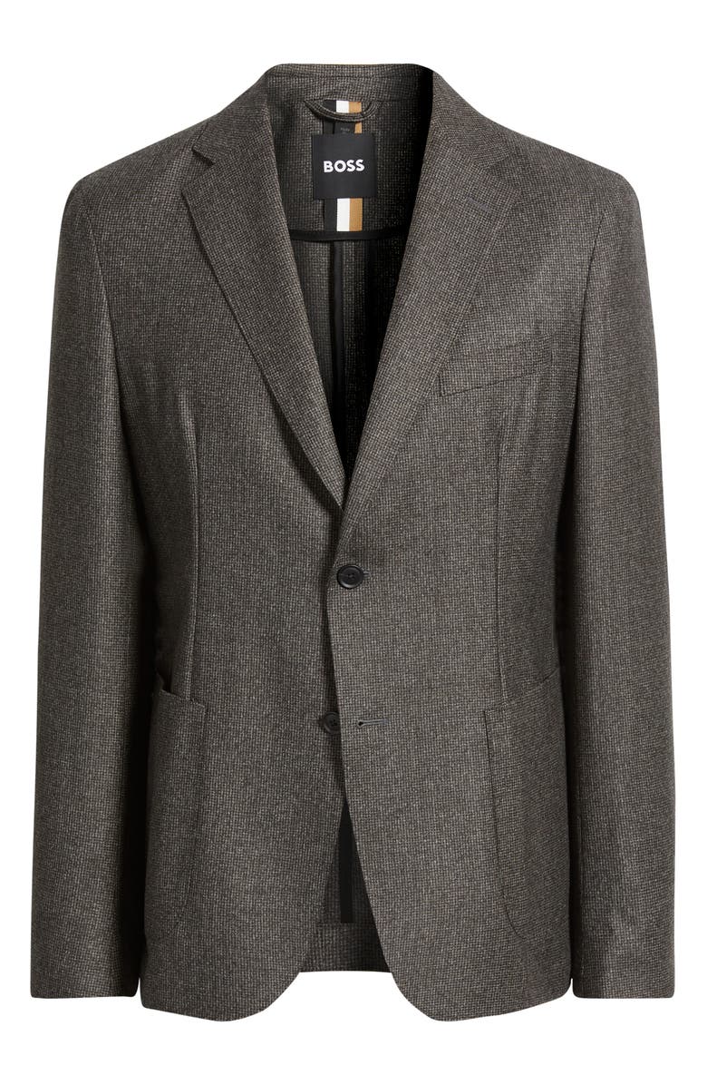 BOSS Hanry Virgin Wool Sport Coat, Alternate, color, Dark Brown