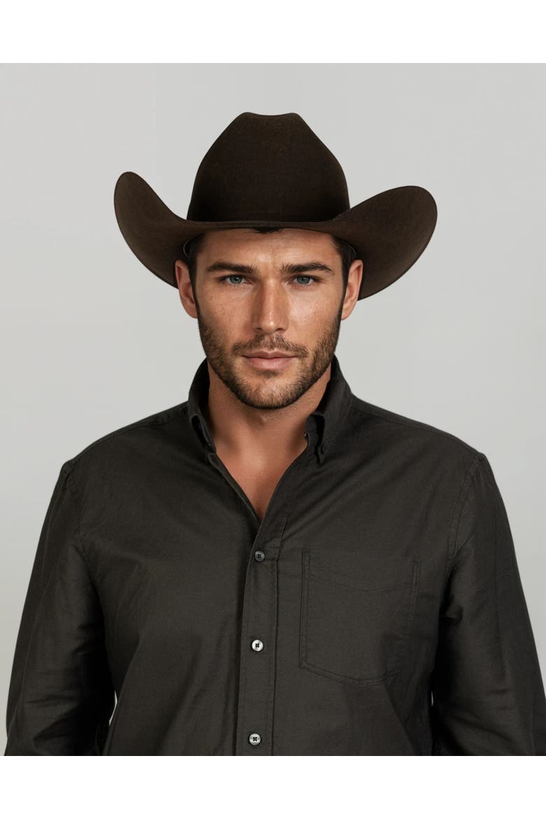 Range Wool Western Cowboy Hat, Alternate, color, Brown