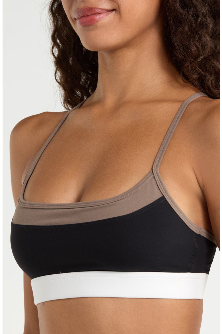 Scottie Airweight Sports Bra, Alternate, color, BLACK/ LENTIL