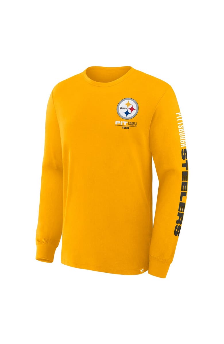 FANATICS Men's Fanatics Gold Pittsburgh Steelers Clock Management Legacy Long Sleeve T-Shirt, Alternate, color, Gold