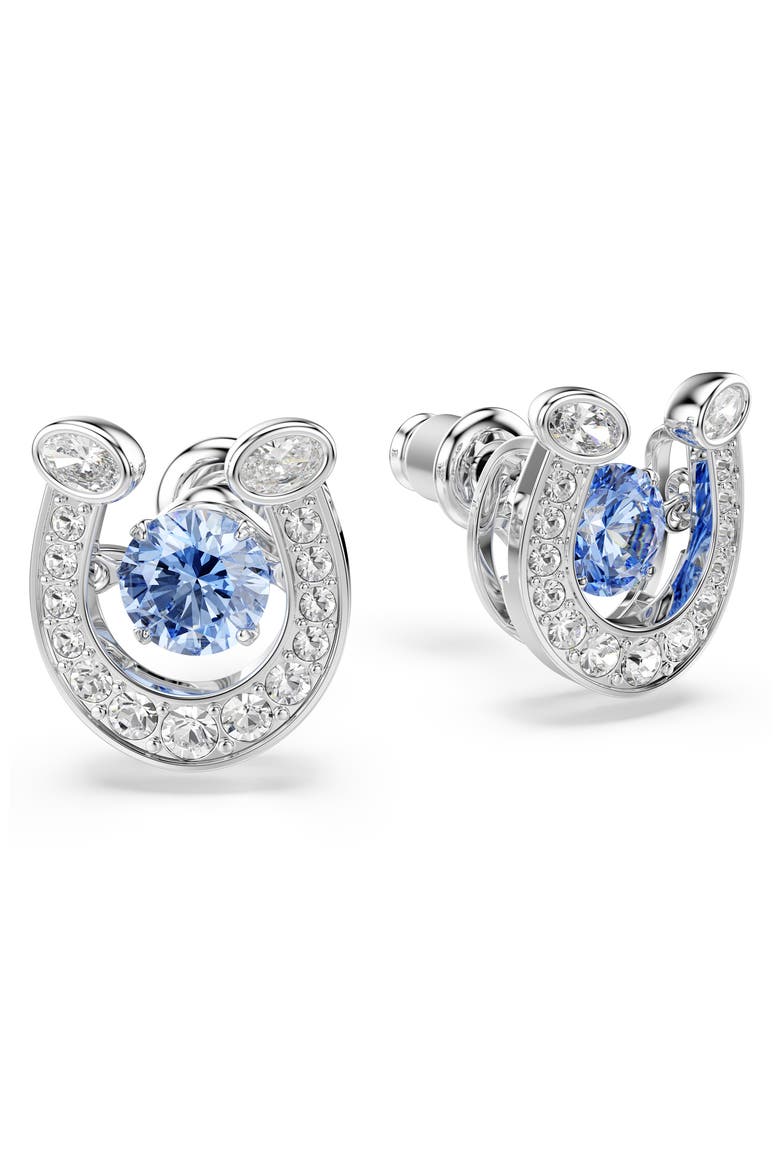 Symbolica Stud Earrings, Alternate, color, BLUE