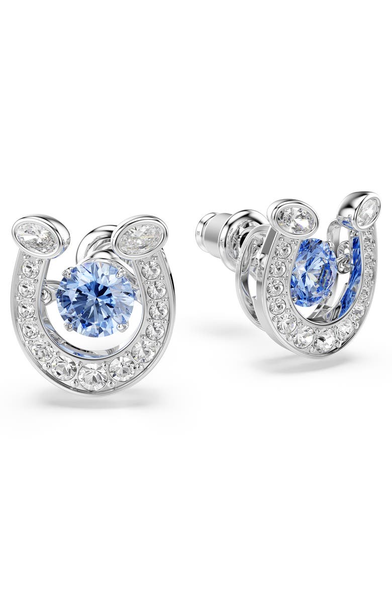 Swarovski Symbolica Stud Earrings, Alternate, color, Blue