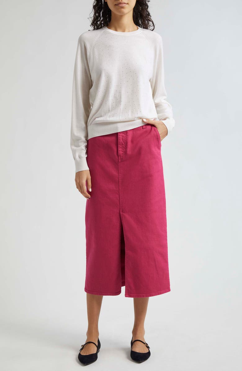 Emporio Armani Denim Midi Skirt, Alternate, color, 