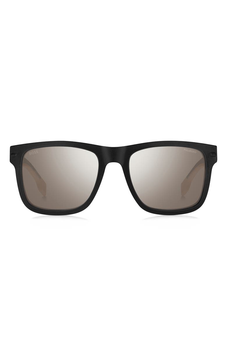 BOSS 55mm Polarized Square Sunglasses, Main, color, 